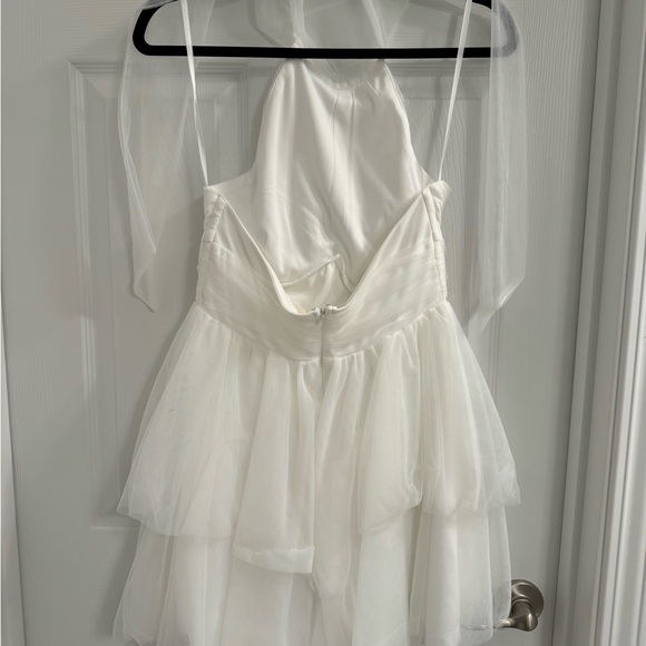 Hello Molly White Halter Mini Dress - Picture 3 of 4